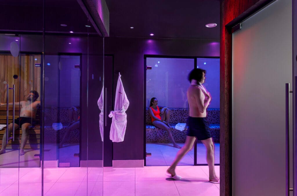 Resident students enjoying the spa facilities at Study Inn.