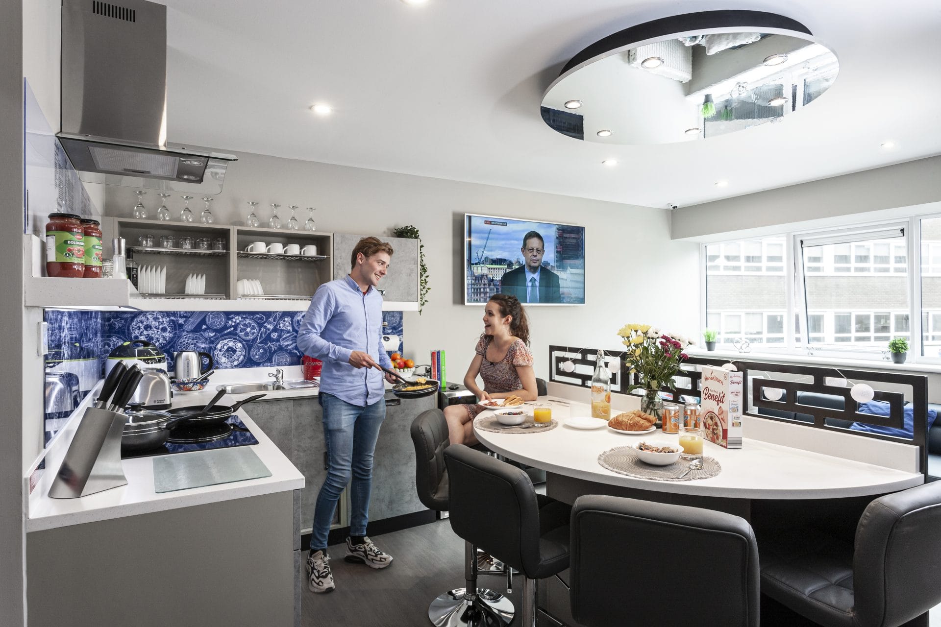 Students in shared apartment