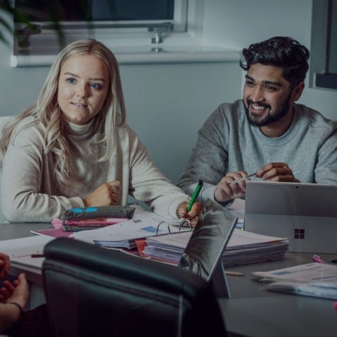 Students studying at one of Study Inn's study rooms
