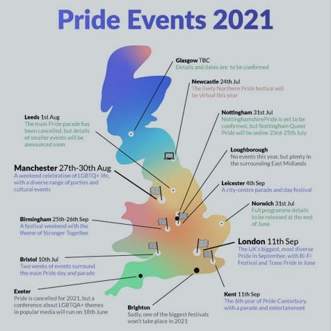 List of Pride events 2021