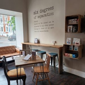 Interior of 6 Degrees Coffee House