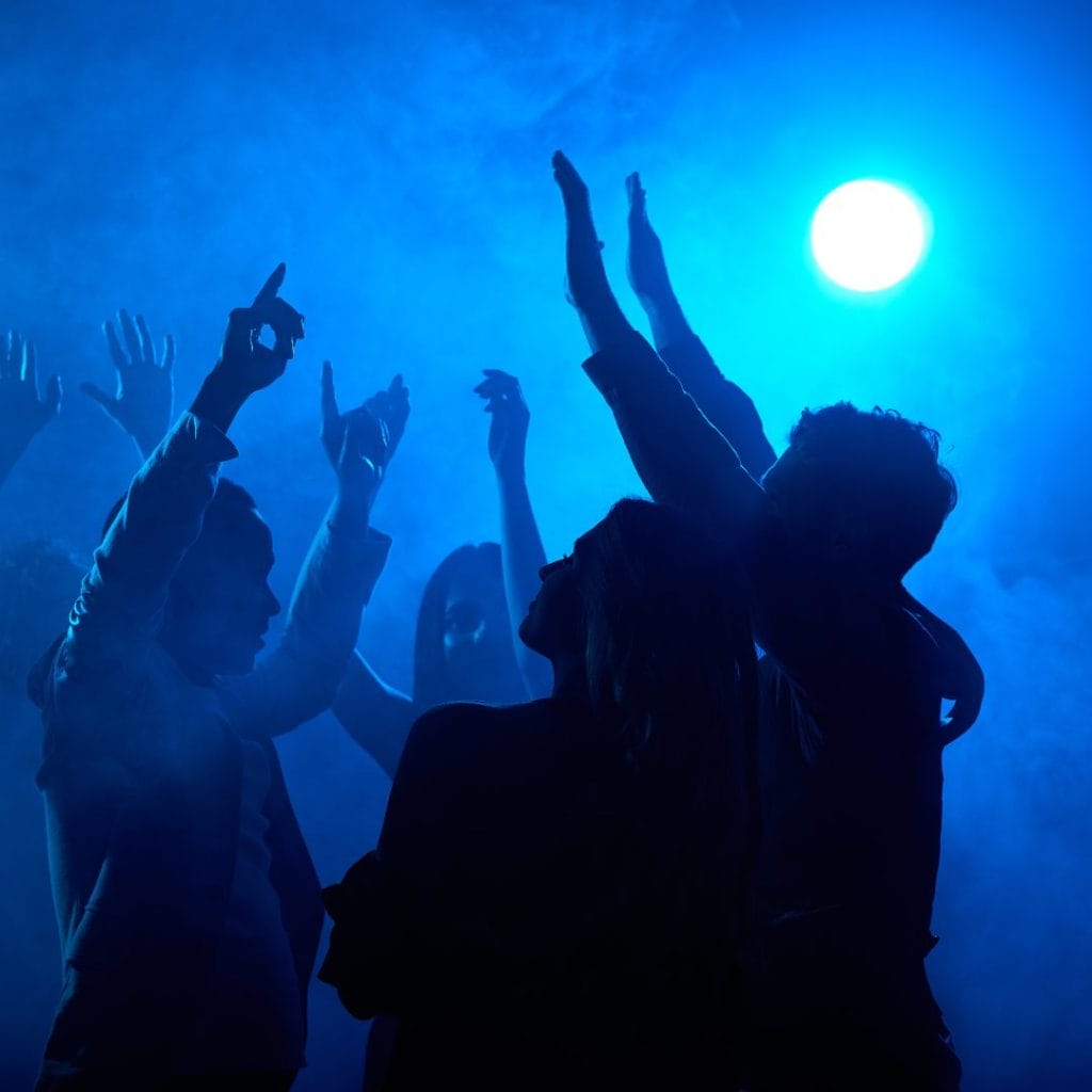 Students on a night out in Nottingham