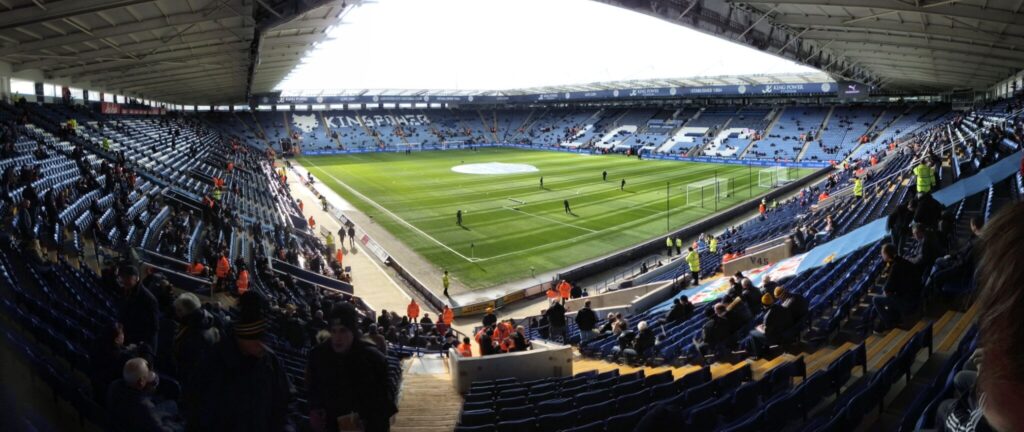 Leicester stadium before a match