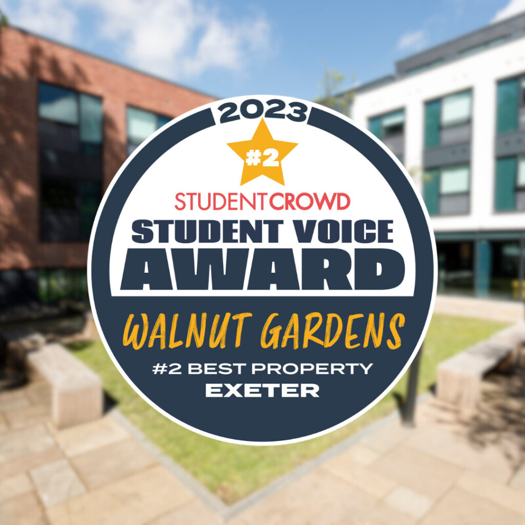 Study Inn Exeter #2 best student accommodation award from Student Crowd 2023