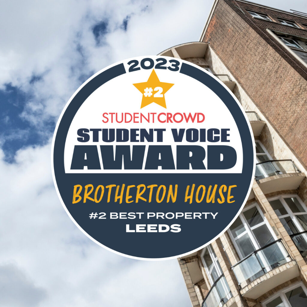 Study Inn Leeds #2 best student accommodation award from Student Crowd 2023