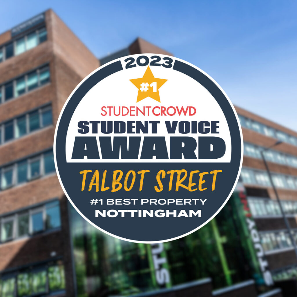 Study Inn Nottingham #1 best student accommodation award from Student Crowd 2023
