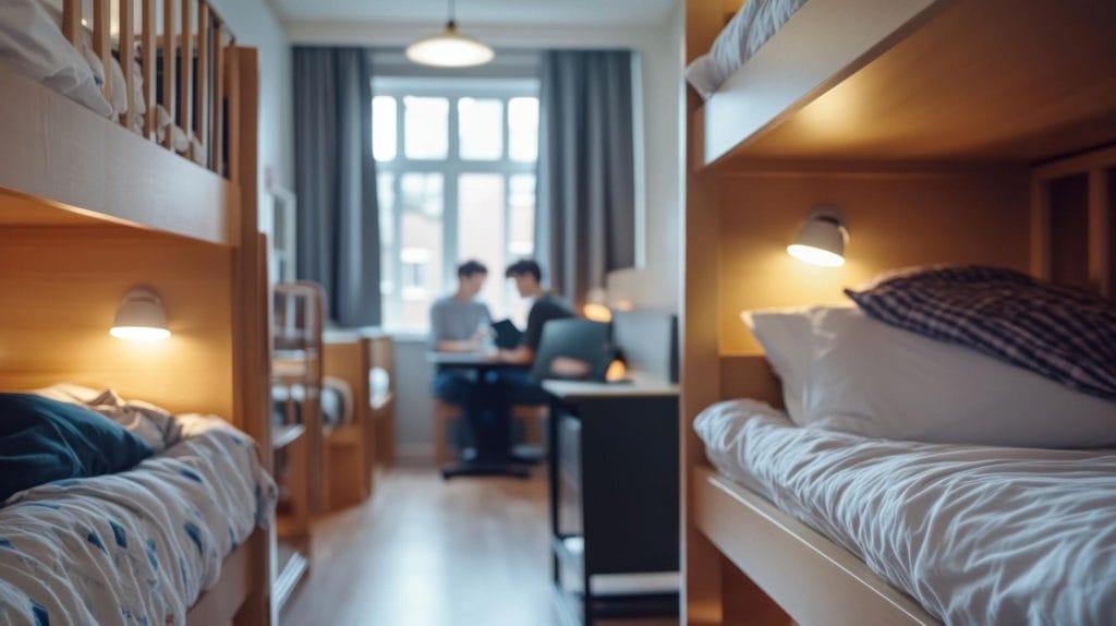 a student in their accommodation near Nottingham Trent University, showcasing a well-furnished studio accommodation.