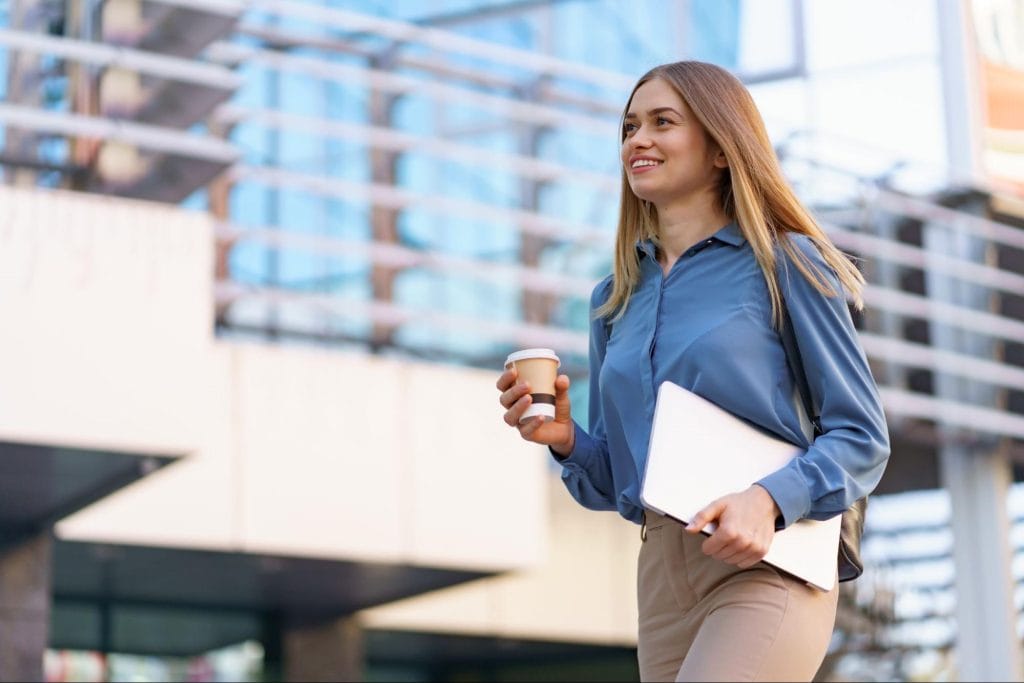 Student on the way to part-time job from luxury accommodation in Bristol
