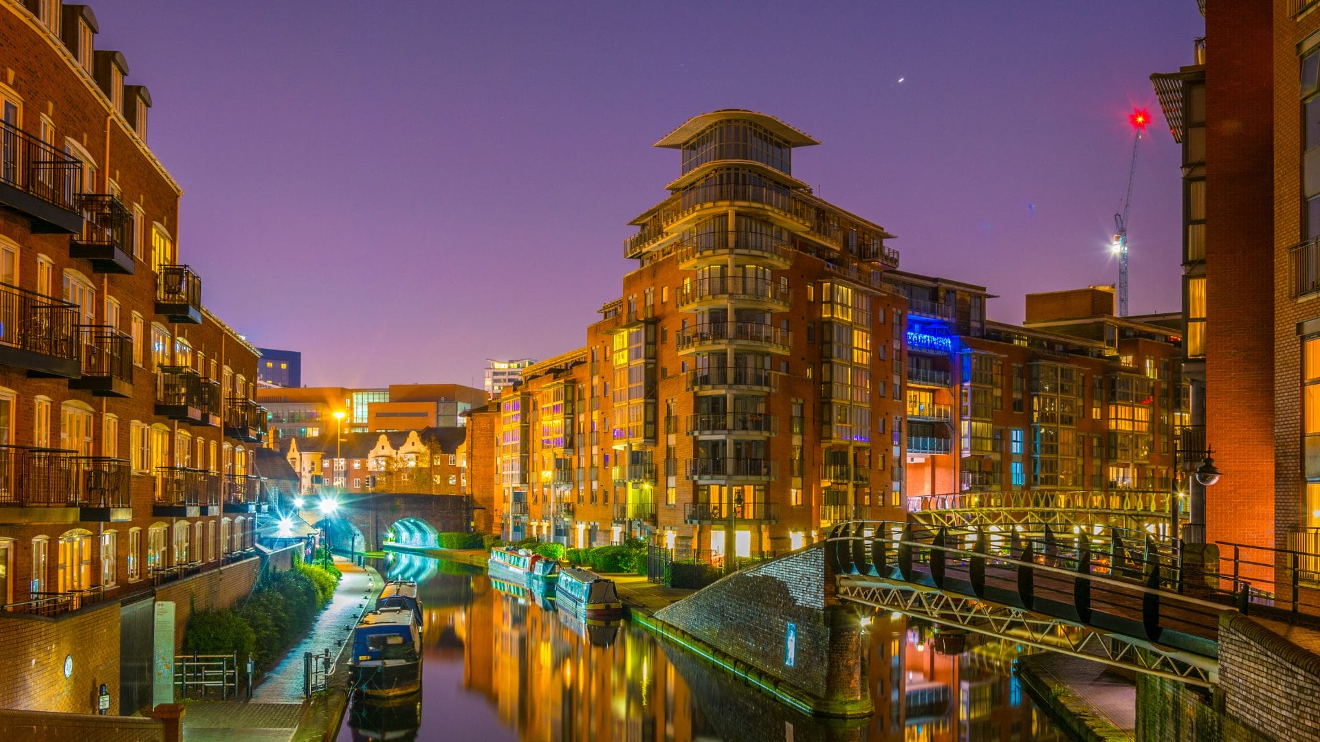 Shopping in Birmingham at night